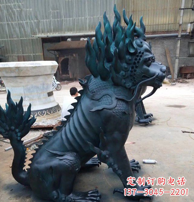 福州黄铜麒麟雕塑