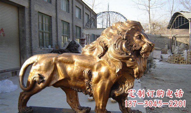 福州黄铜西洋狮子铜雕