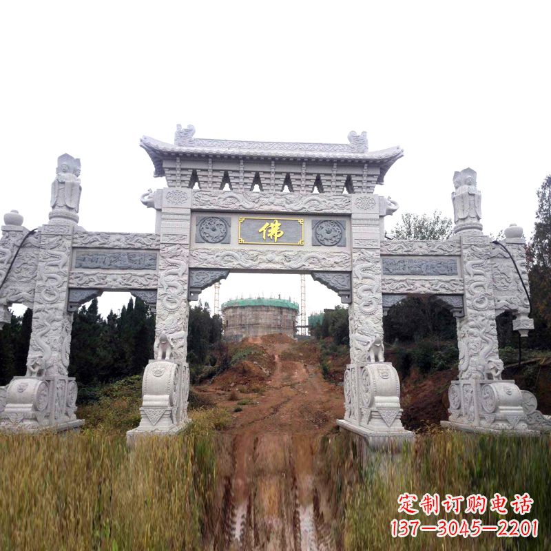福州景区入口石牌坊雕塑,为您塑造独一无二的精美雕塑