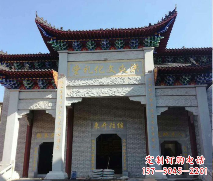 福州景区三门石雕牌楼 (4)