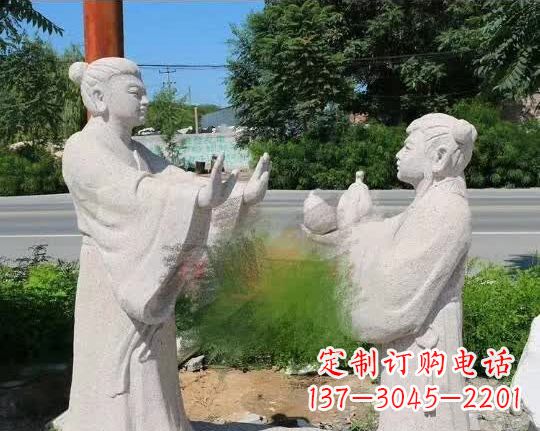 福州孔融让梨古代石雕