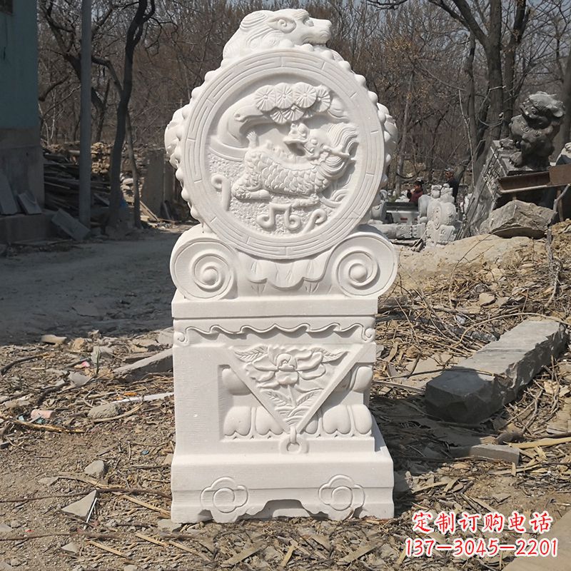 福州老石狮子门墩雕塑,打造与众不同的定制雕塑