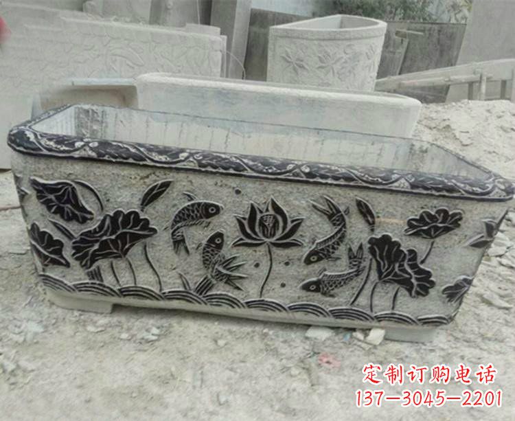 福州连年有余浮雕仿古水缸