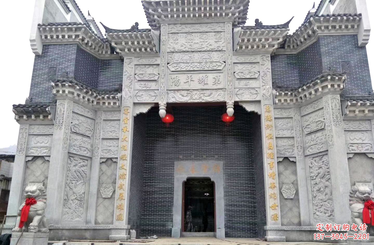 福州陵园石雕牌坊|精湛的雕塑工艺