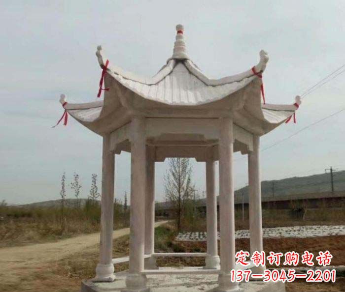 福州六角石雕凉亭 (2)