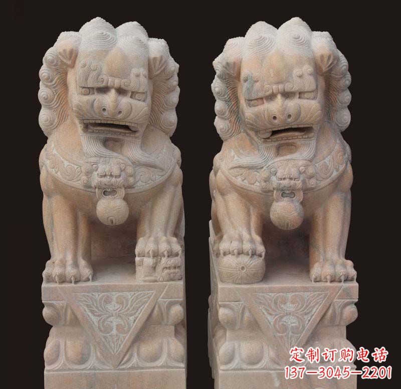 福州门口传统石狮子雕塑