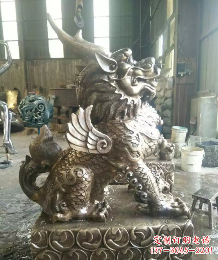 福州精美的麒麟雕塑--专属于你的艺术装饰