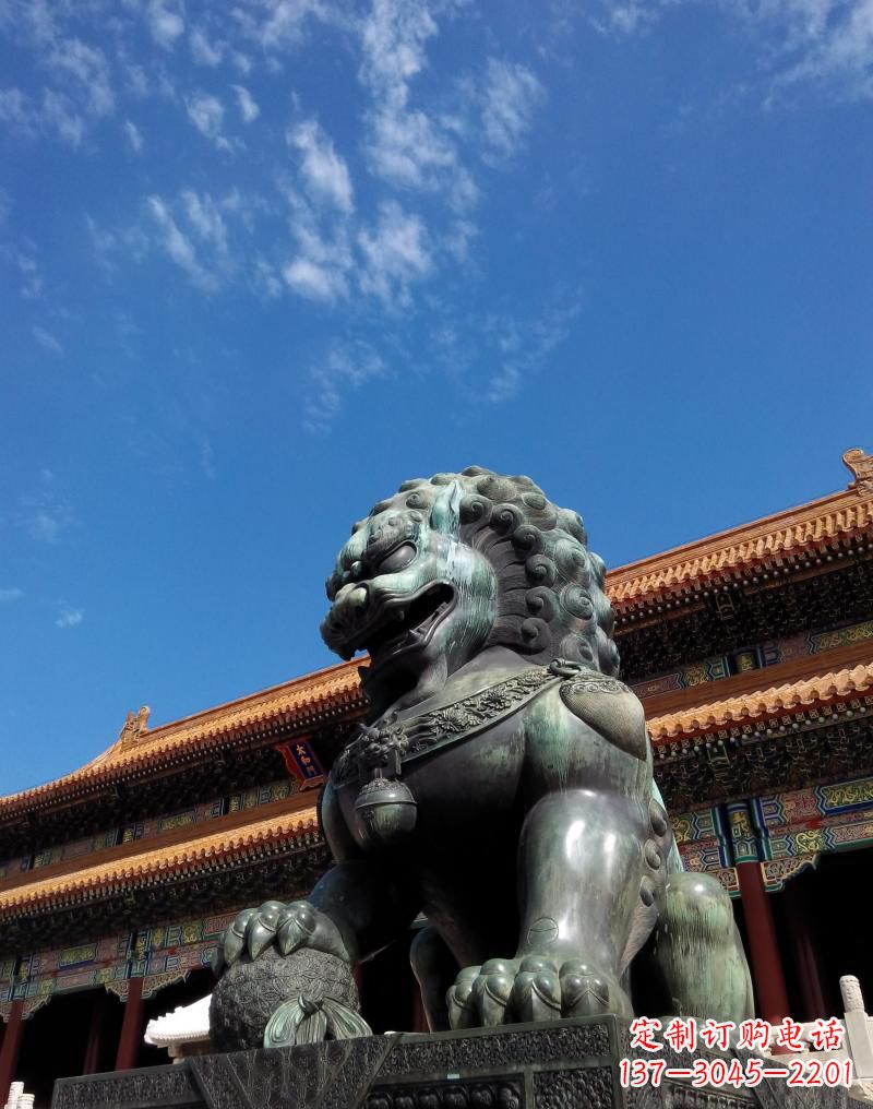 福州门口铜雕狮子