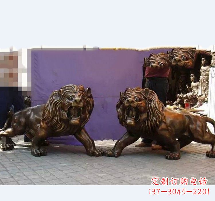福州门口西洋狮子铜雕