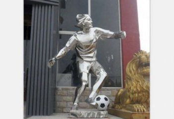福州精美的不锈钢足球人物雕塑