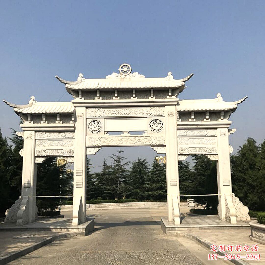 福州精致牌坊柱座石雕服务,古色古香装点璀璨文化