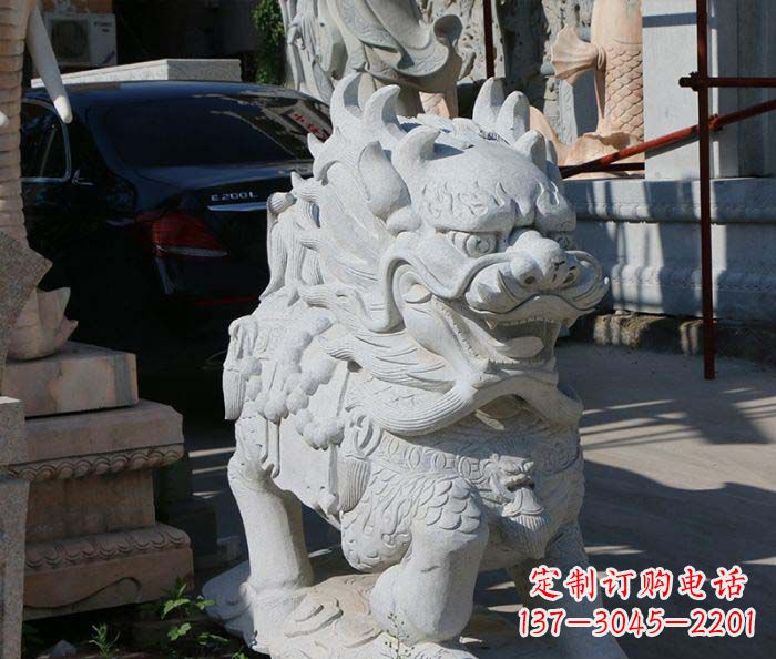 福州企业景观石雕麒麟