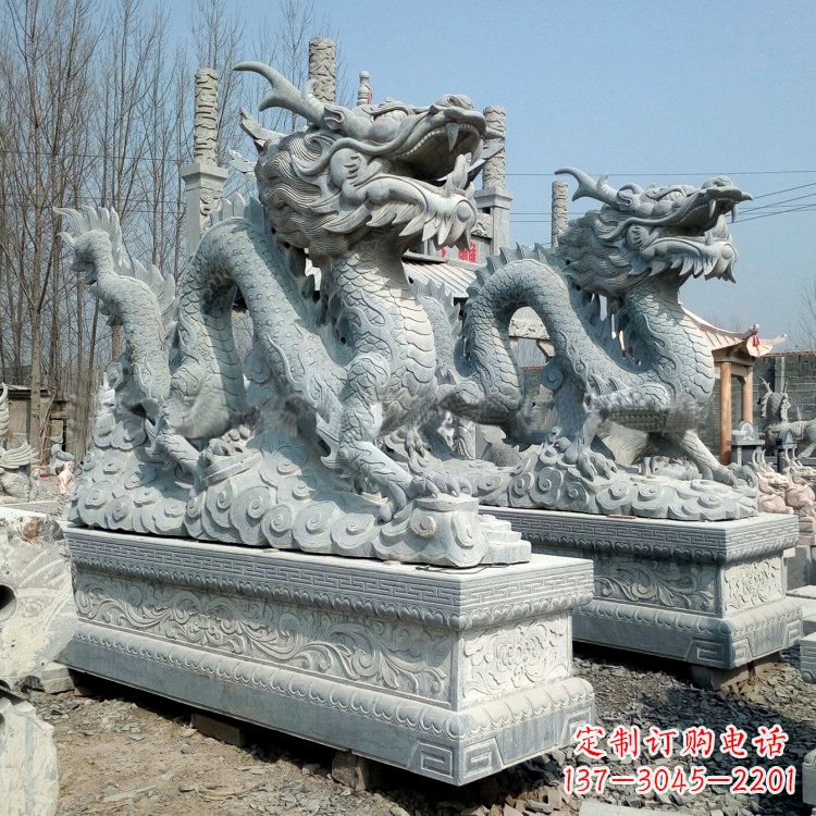 福州传统工艺青石龙雕塑