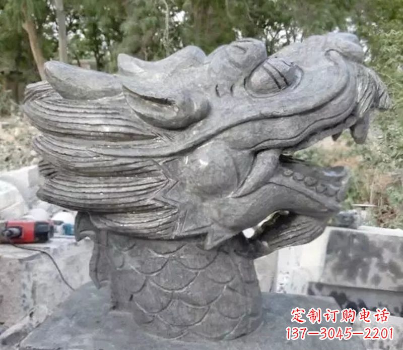 福州青石龙头雕塑