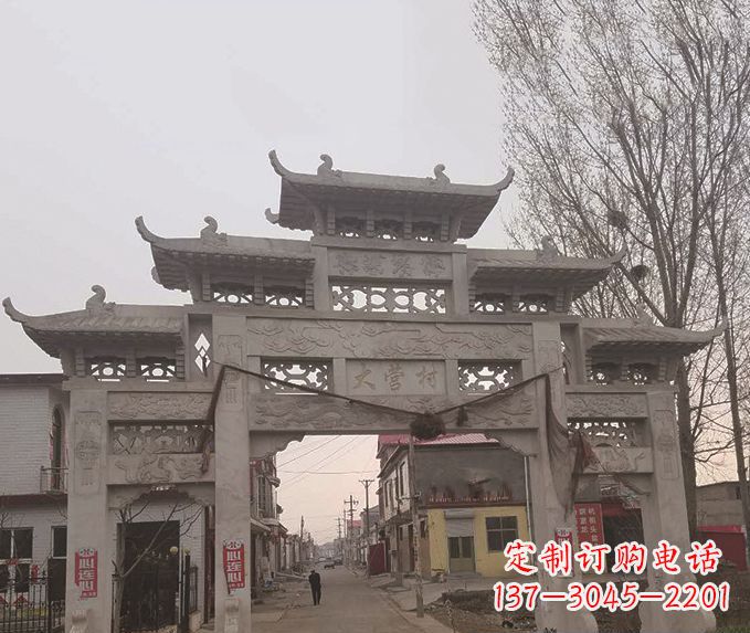 福州精美牌坊石雕,定制精美属于您的雕塑