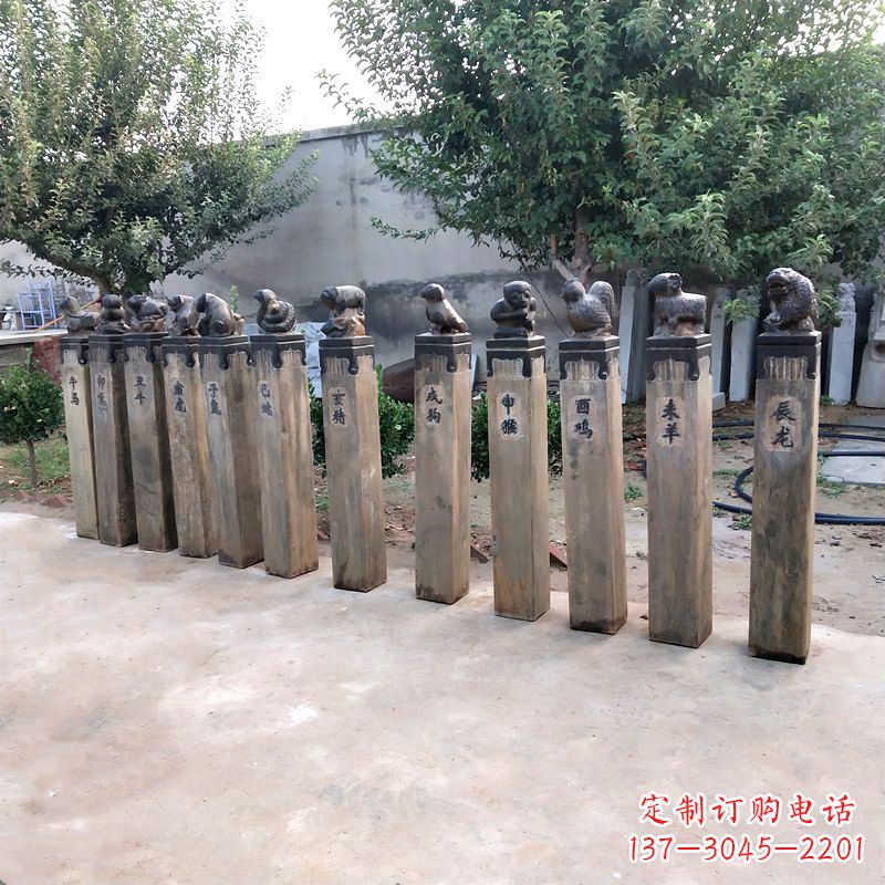 福州「十二生肖拴马桩」雕塑——让您的屋前更加精致