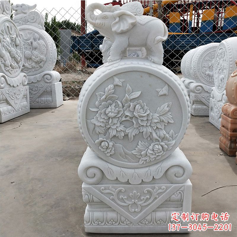 福州石雕门墩抱鼓石