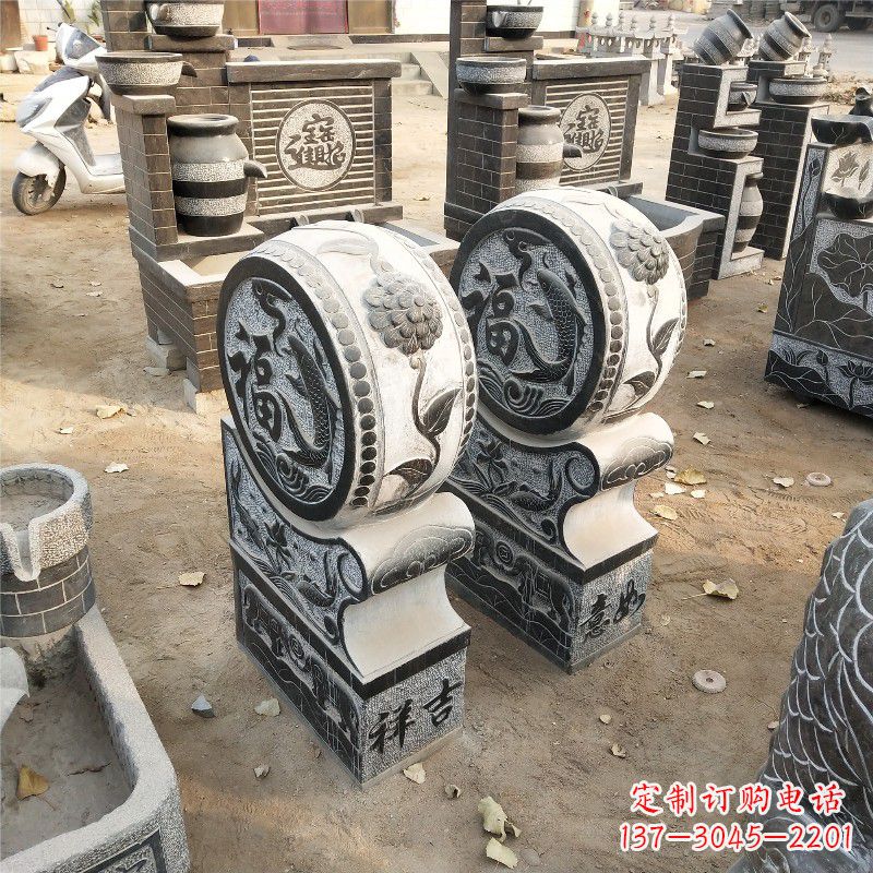 福州石雕青石门墩雕塑