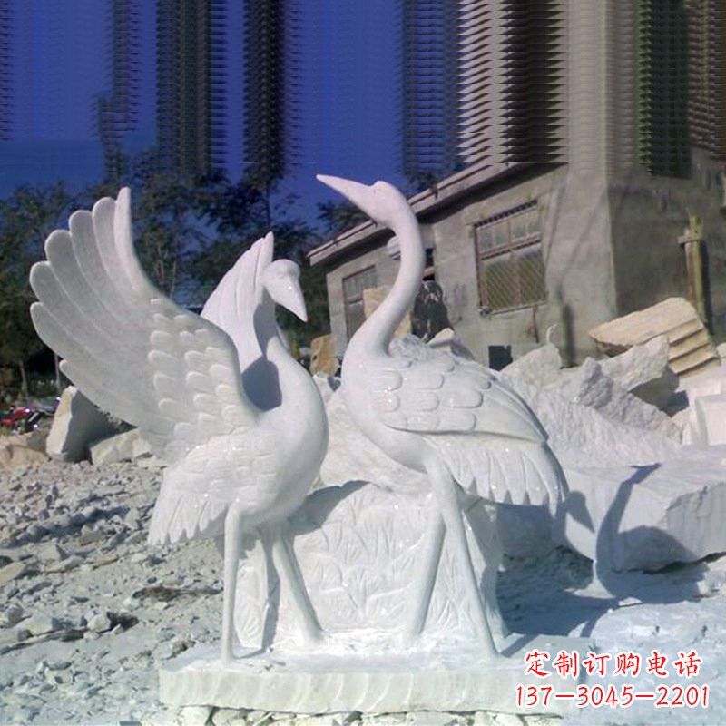 福州石雕仙鹤低头