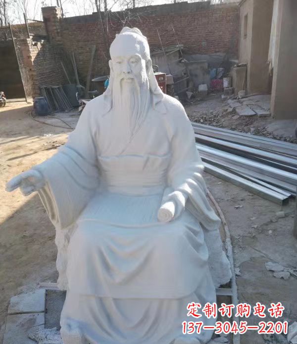 福州石雕校园孔子人物雕塑
