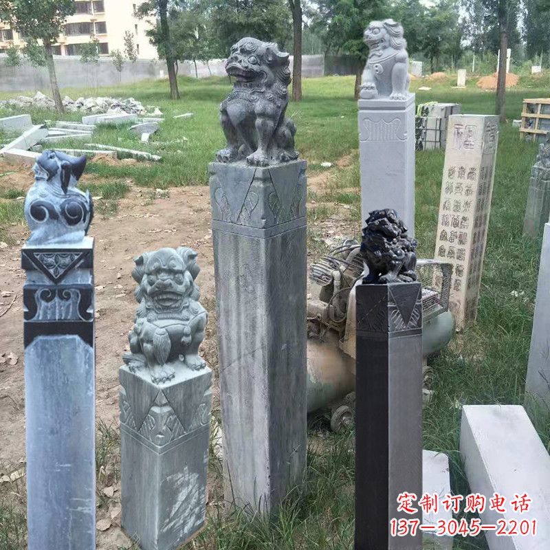 福州石狮子拴马柱
