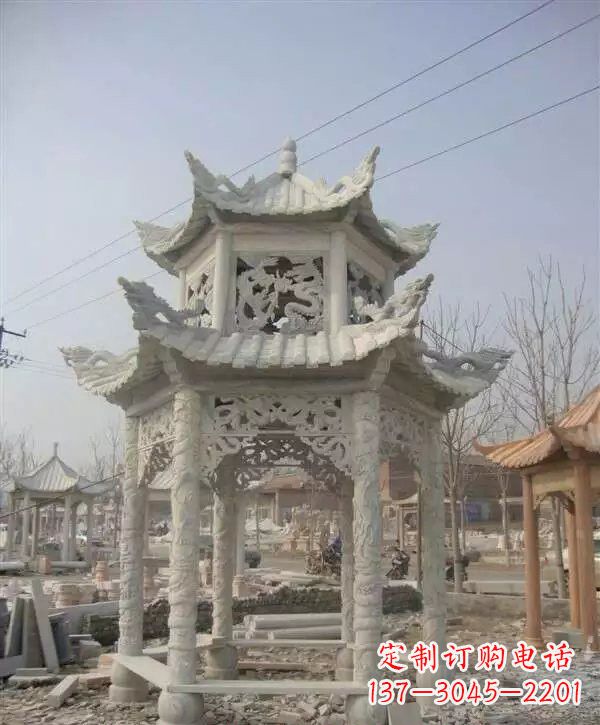福州双层凉亭石雕
