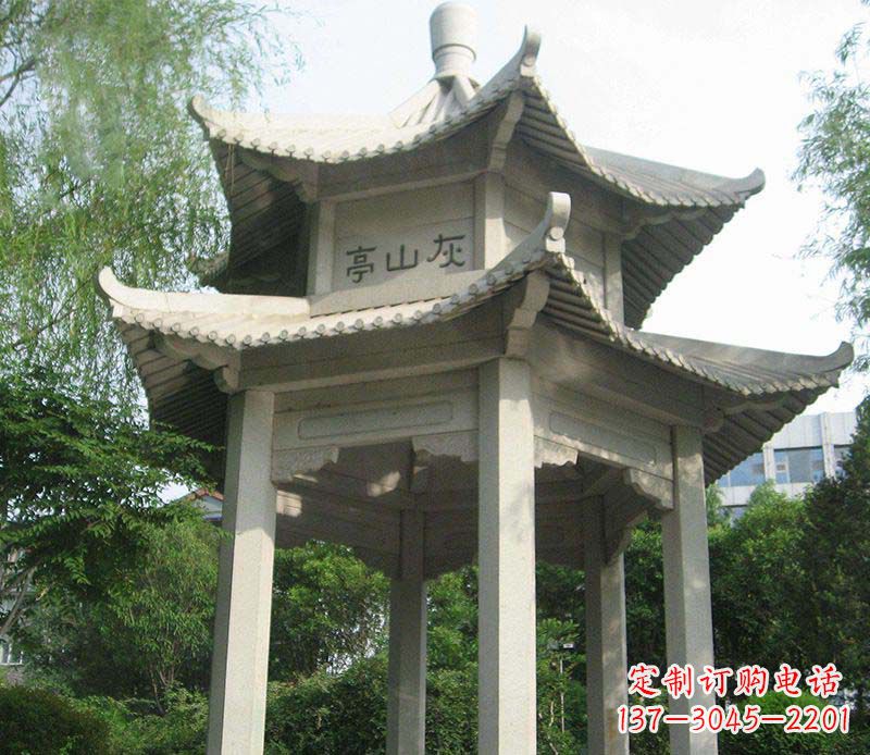 福州双层石凉亭石雕