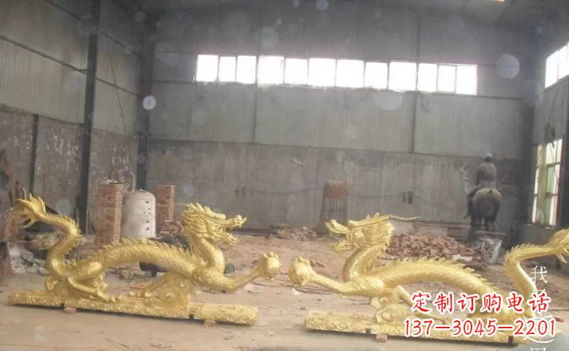 福州双龙戏珠广场铜雕 (2)