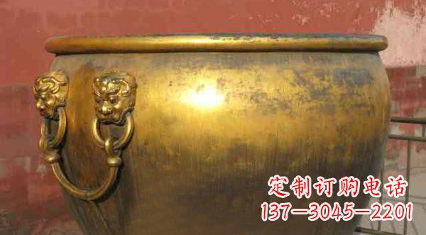 福州寺庙水缸铜雕 (2)