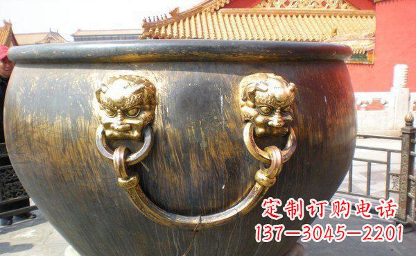 福州寺庙水缸铜雕 (3)