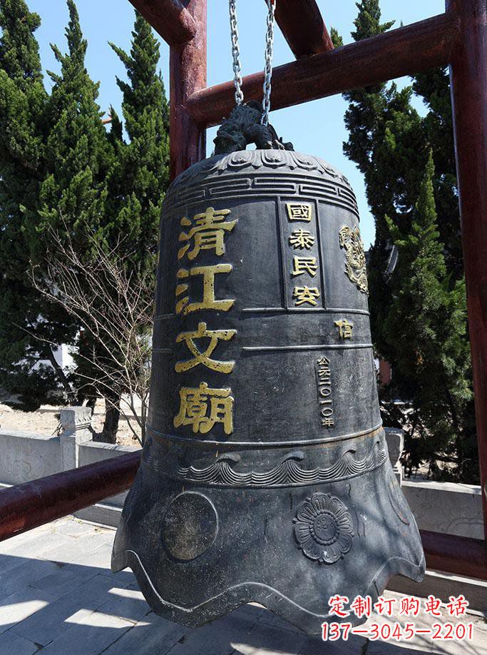 福州寺庙铜钟雕塑 (5)