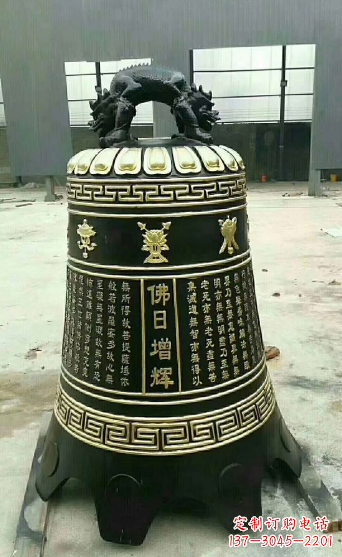 福州寺庙铜钟雕塑 (6)