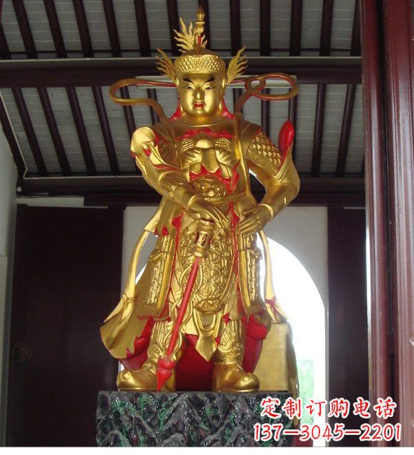 福州寺庙韦陀菩萨铜雕