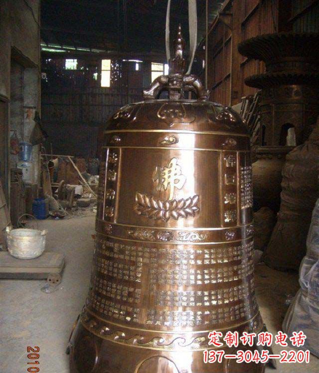 福州寺庙铸铜钟铜雕