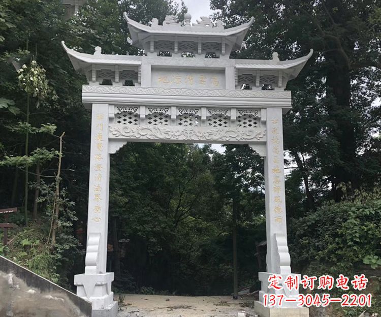 福州寺院牌坊石雕