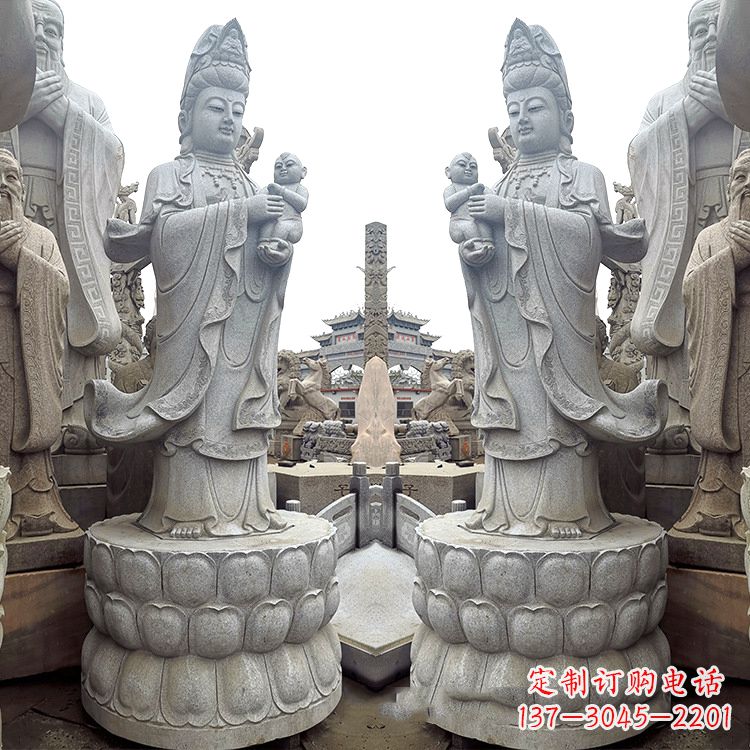 福州送子观音青石雕塑
