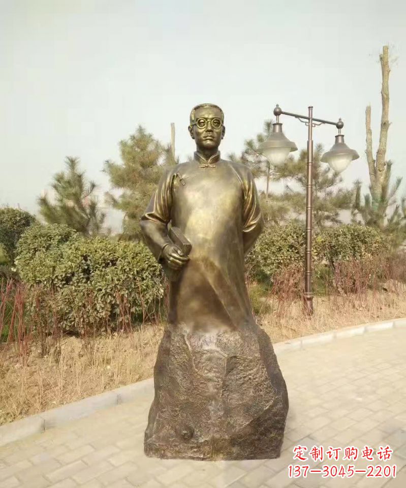 福州陶行知人物铜雕1