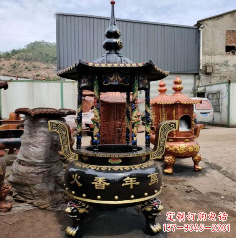 福州铁香炉铜雕