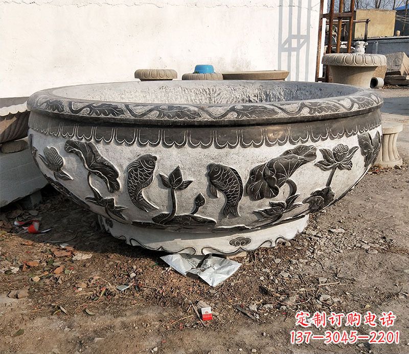 福州庭院水缸景观石雕