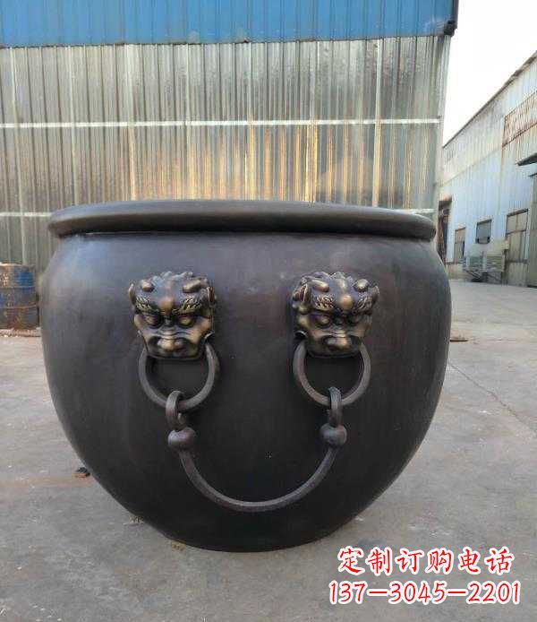 福州庭院水缸铜雕