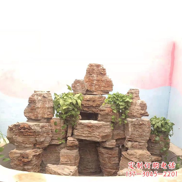 福州庭院园林假山鱼池