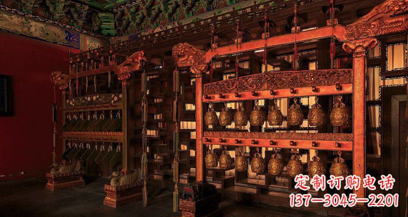 福州铜编钟古代乐器铜雕