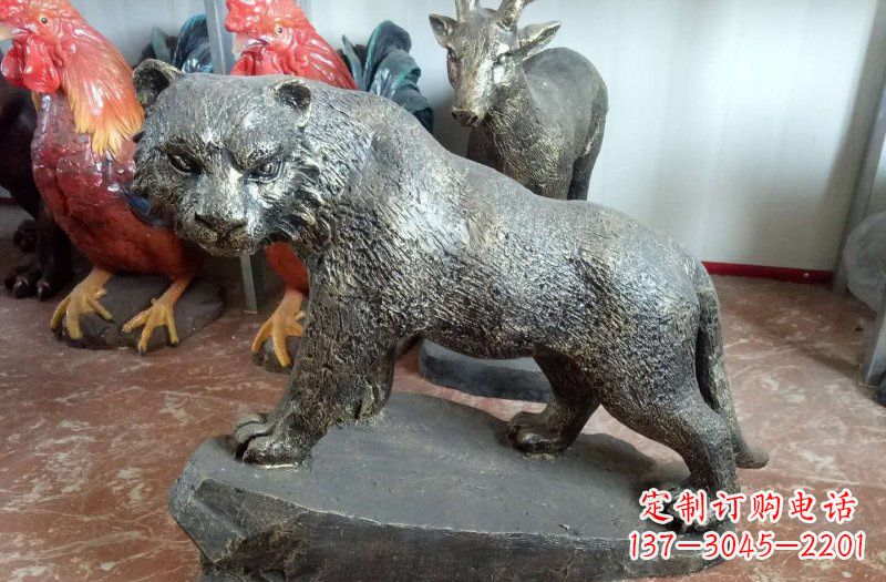 福州铜雕豹子雕塑