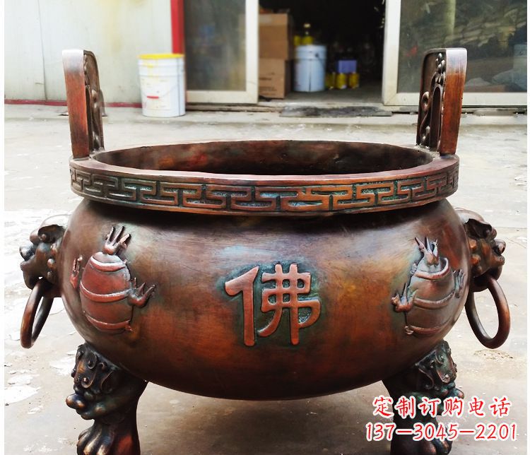 福州铜雕祠堂景观香炉