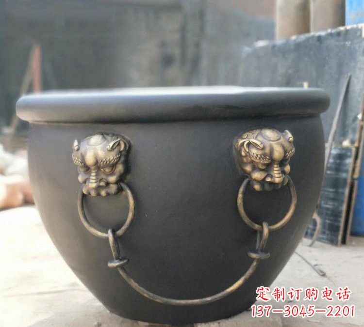 福州铜雕故宫水缸