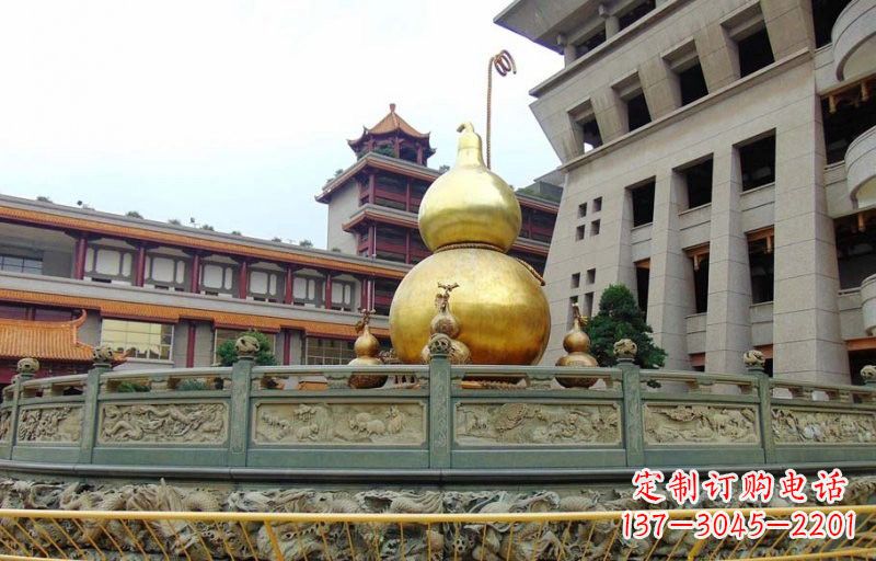 福州铜雕葫芦公园景观雕塑