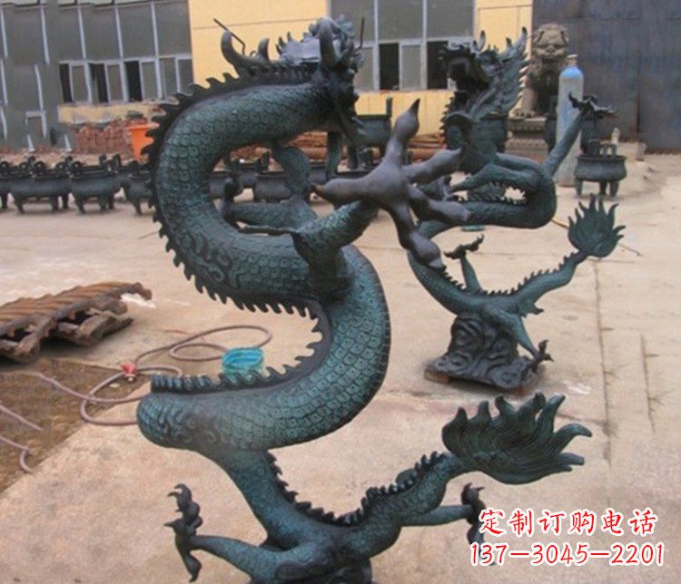 福州铜雕户外装饰神龙雕塑摆件