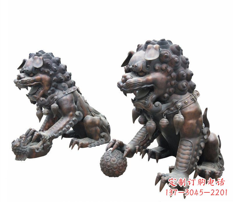 福州铜雕酒店镇宅招财麒麟雕塑