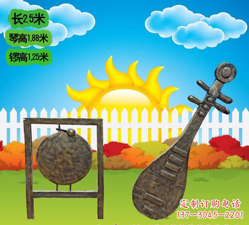 福州铜雕琵琶雕塑