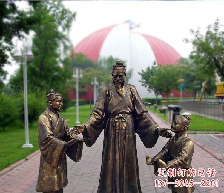 福州铜雕园林孔融让梨